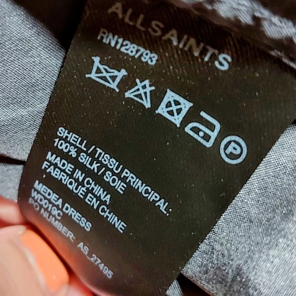 All Saints Medea Silk Dress - Picture 6 of 6